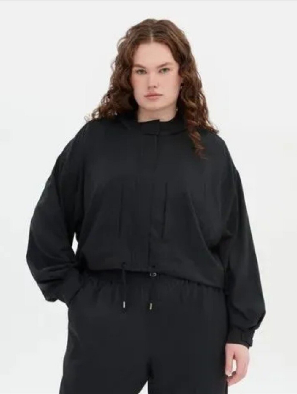 Girlfriemd Collective Lightweight Crop Jacket With Hoodie